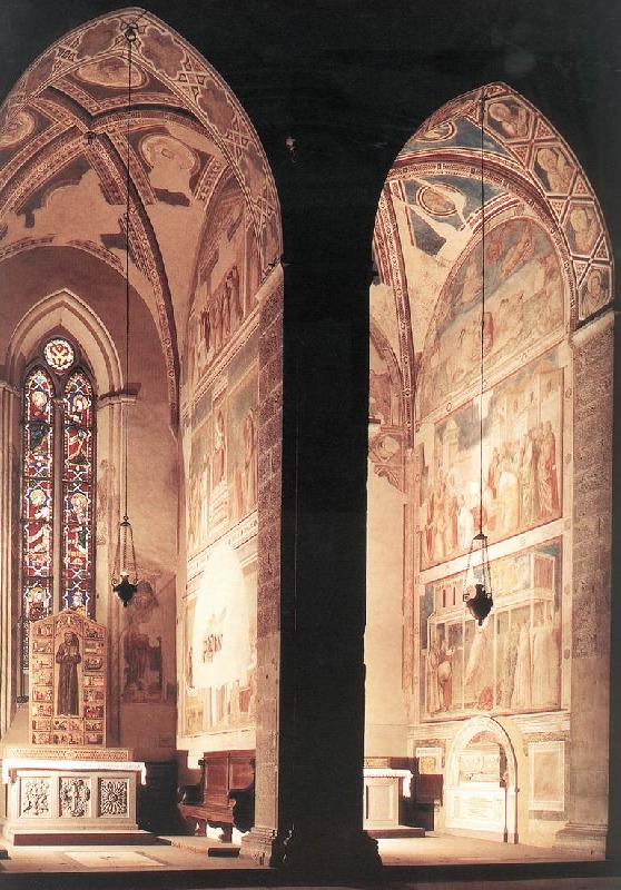 GIOTTO di Bondone View of the Peruzzi and Bardi Chapels fh